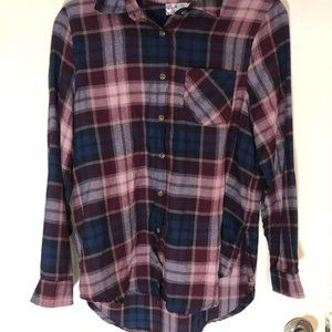 Pink Rose Plaid Flannel